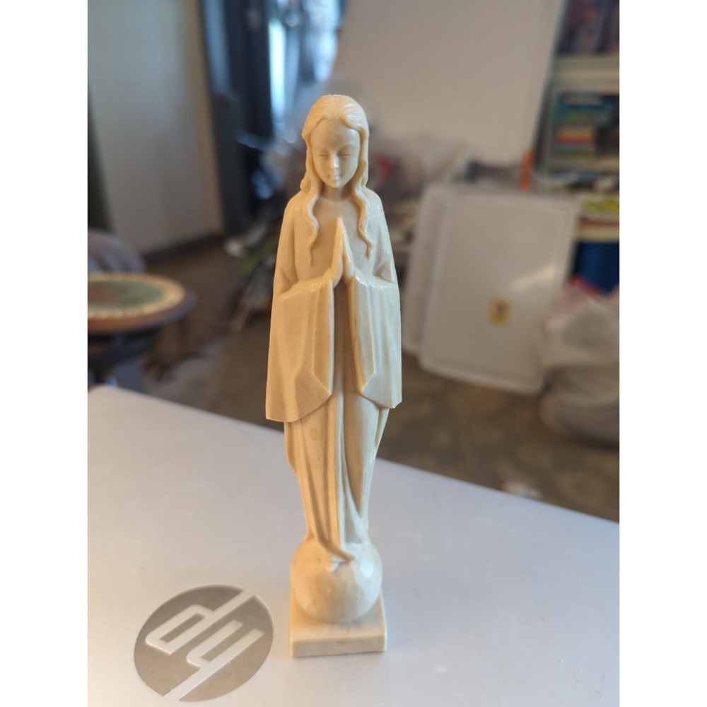 Vintage Mother Virgin Mary Catholic Christian Celluloid Figure Religious Statue